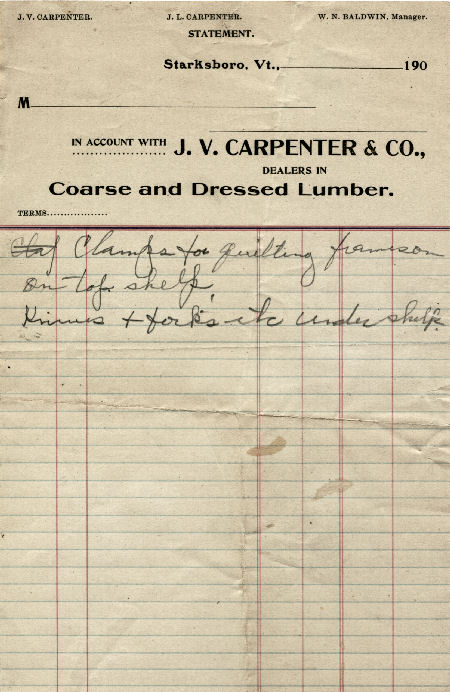 J V Carpenter and Co Lumber Starksboro, Vermont (VT)