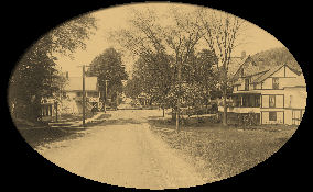 Starksboro Historical Society, Starksboro Village From the South, Starksboro, Vermont (SHS in VT) 