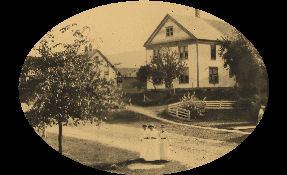 Starksboro Historical Society, Starksboro Village Looking West, Starksboro, Vermont (SHS in VT) 