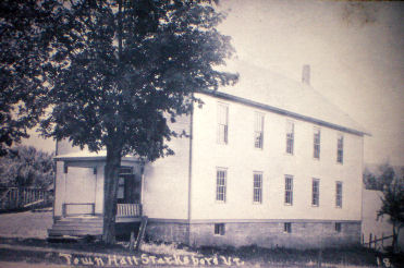 Starksboro Vermont Town Hall Built in 1911, where the meeting room was moved to from the Starksboro Village Meeting House 