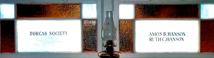 Dorcas Society and Hanson Gothic Window in the Starksboro Village Meeting House