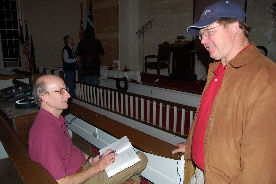 Starksboro Historical Society & Starksboro Meeting House Civil War Flags Program Dom Wickman siging his book